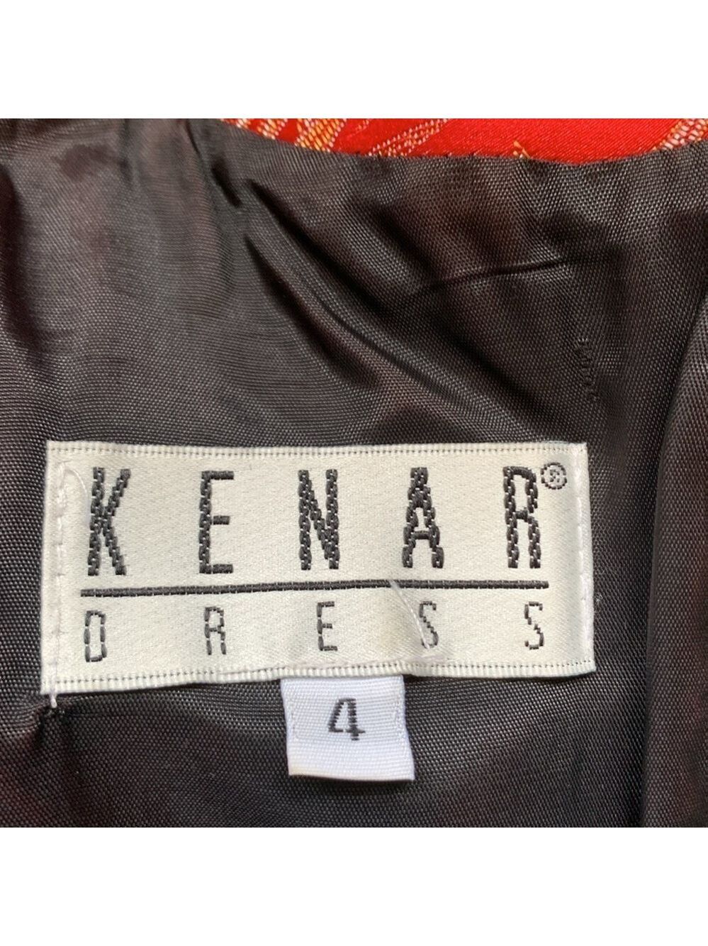 Kenar Asian inspired black dress with red borders and front zip size 4 - Picture 9 of 11
